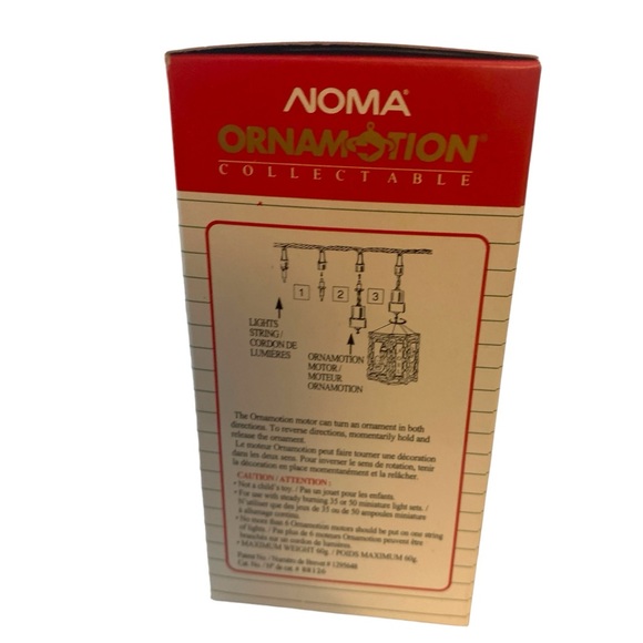 NIB VTG 1989 NOMA Ornamotion Photo Peace Noel Box Rotation Christmas Tree Decor - Picture 6 of 7